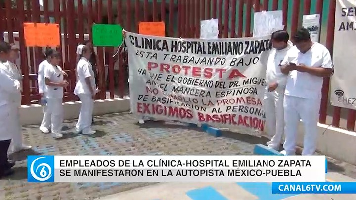 Empleados del Hospital Emiliano Zapata se manifestaron ante los incumplimientos del gobierno de la CDMX