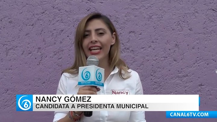 La candidata a presidenta municipal, Nancy Gómez, realizó una caminata por calles de Chicoloapan