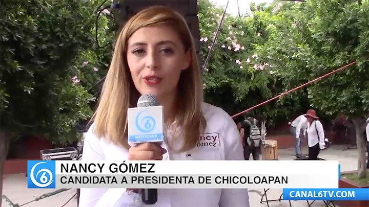 La candidata a presidenta de Chicoloapan, Nancy Gómez, realizó su cierre de campaña