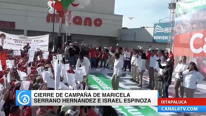 Los candidatos del PRI, Maricela Serrano e Israel Espinoza llevaron a cabo su cierre de campaña en Ixtapaluca