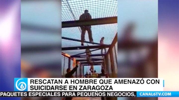 SSP de la CDMX rescató a un hombre que amenazaba con aventarse de un puente en Zaragoza