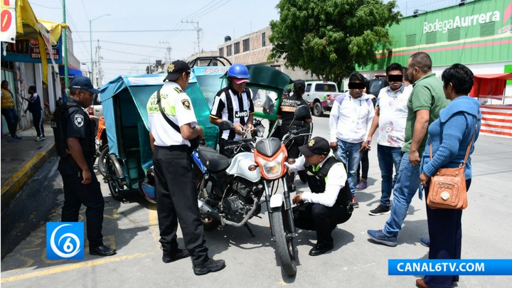 Vía pública y policía municipal de Chimalhuacán refuerzan dispositivos