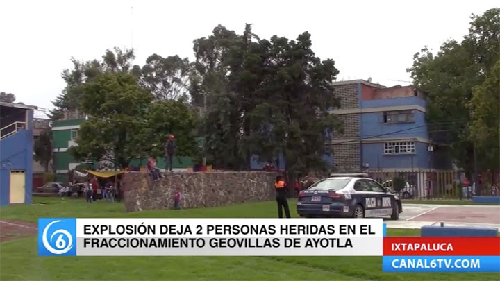 La tarde del domingo se registró una explosión en el Fraccionamiento Geovillas de Ayotla; hay dos heridos