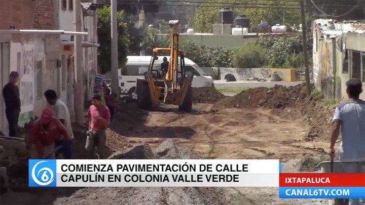 Comienza la pavimentación de la calle Capulín en la colonia Valle Verde