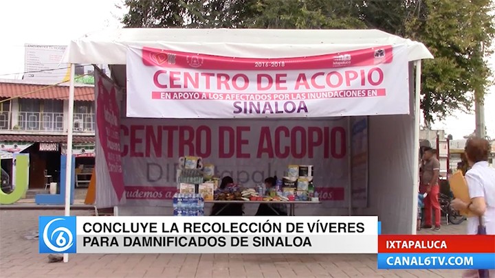 Concluye la recolección de víveres en apoyo a los damnificados de Sinaloa