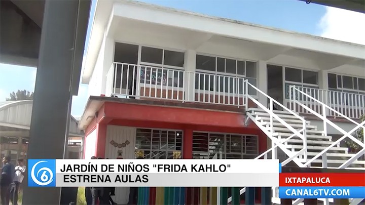 Alumnos del jardín de niños Frida Kahlo, ubicado en Izcalli, estrenaron aulas