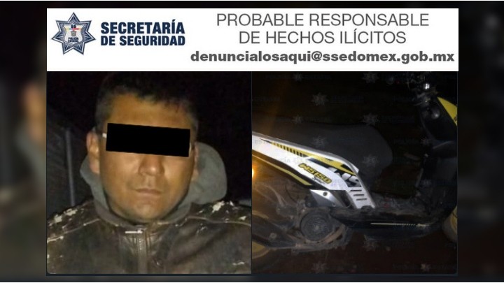 Detienen a sujeto por el probable delito de robo en el Edomex