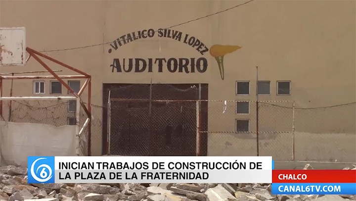 Inician los trabajos de construcción de la Plaza de la Fraternidad y cancha deportiva en Chalco, obras gestionadas por el Movimiento Antorchista