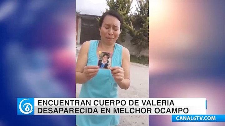 Valeria, de 12 años de edad, fue hallada muerta durante el lunes, tras desaparecer en Melchor Ocampo