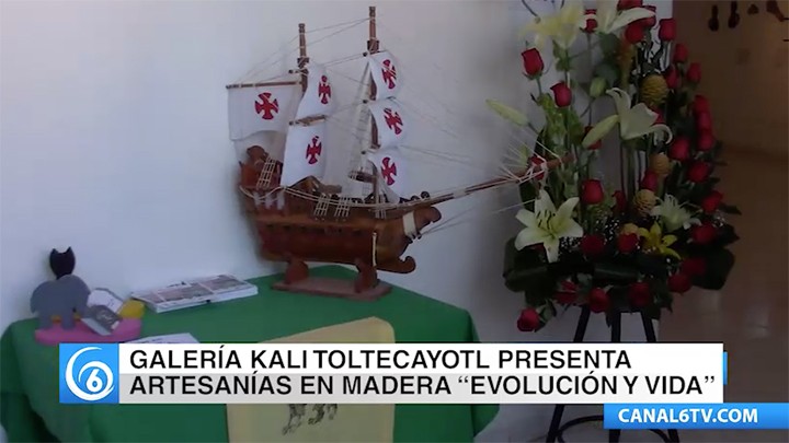 La Galería Kali Toltecayotl en Ixtapaluca presenta artesanías de madera Evolución y Vida