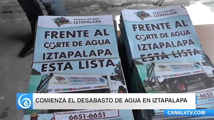 Vecinos de Iztapalapa preparados ante el inicio del desabasto de agua