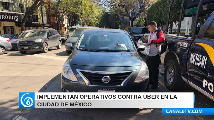 Implementan operativos contra Uber en la Ciudad de México