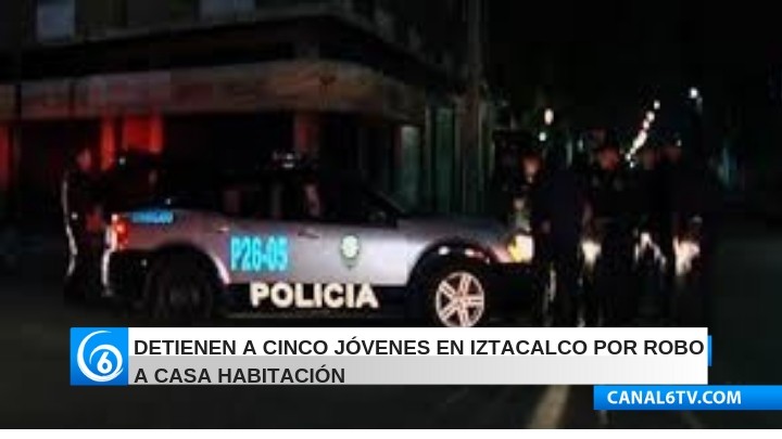 Detienen a cinco jóvenes en Iztacalco por robo a casa habitación