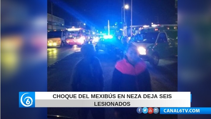 Choque del Mexibús en Neza deja seis lesionados