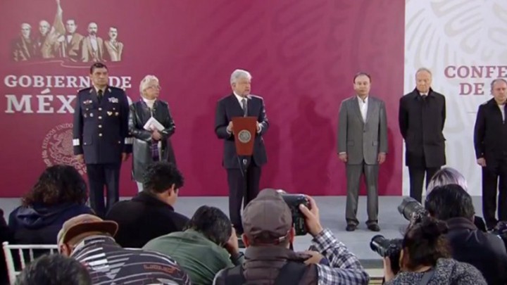 Conferencia matutina desde el salón Tesorería en Palacio Nacional