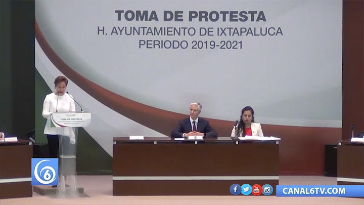Maricela Serrano Hernández tomo protesta como presidente de Ixtapaluca, período 2019-2021