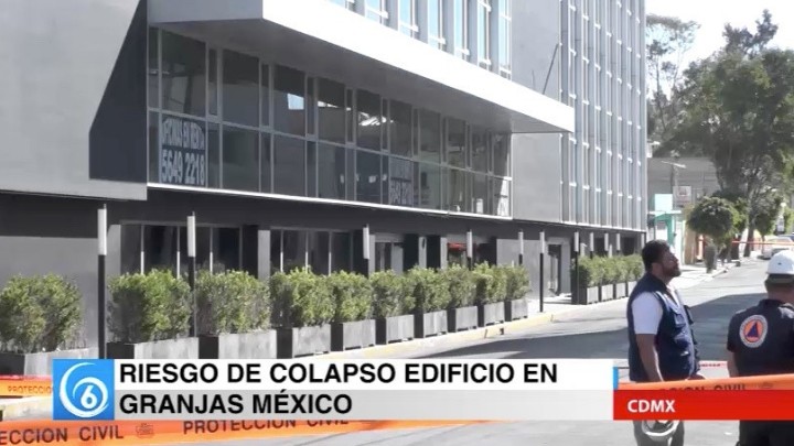 Vecinos de la colonia Granjas México, reportaron a Protección Civil que un edificio se colapso, ubicado en la alcaldía Iztacalco