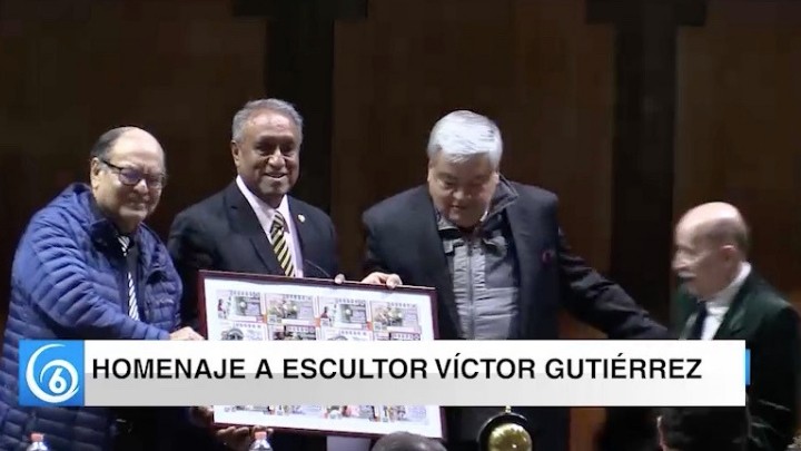 Homenaje a escultor Victor Gutierrez