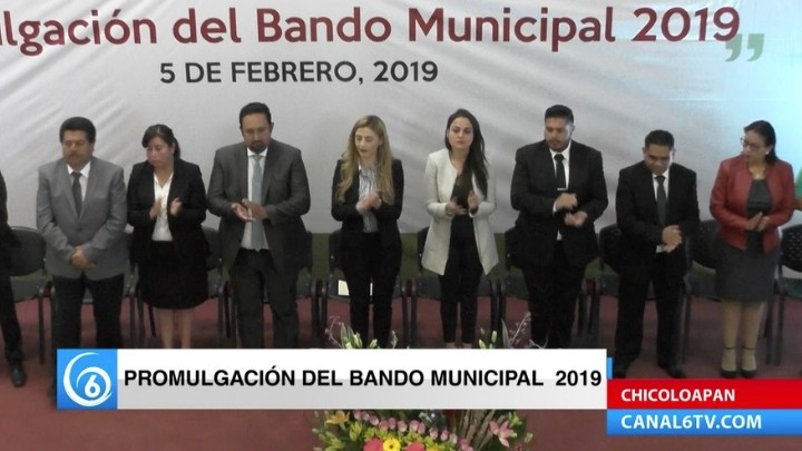 El ayuntamiento del municipio de Chicoloapan, encabezado por la Presidente Municipal Nancy Gómez realizó la promulgación del bando municipal de Chicoloapan 2019