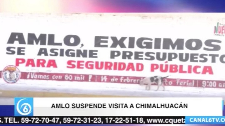 El Presidente Andrés Manuel suspende visita en el municipio de Chimalhuacán