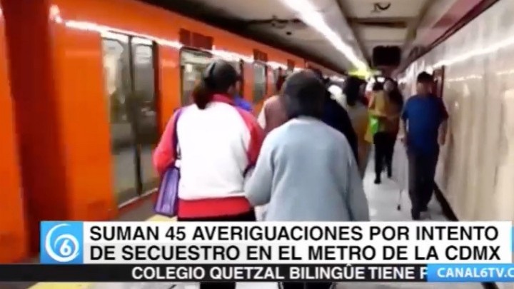 En el Metro de la Cuidad de México ya suman 45 averiguaciones por intento de secuestro