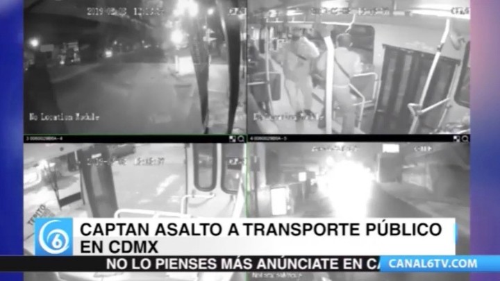 Captan asalto en transporte público en la Cuidad de México