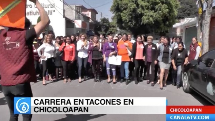 En el municipio de Chicoloapan se realizó una carrera en tacones, por conmemoración por el \