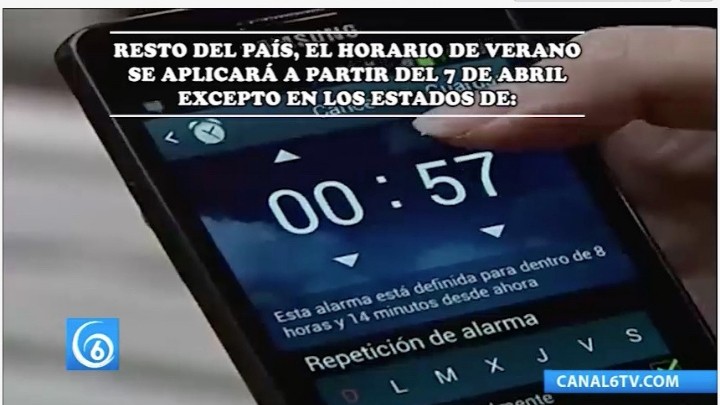 En 33 municipios el domingo 10 de marzo iniciará el horario de verano, por lo que se recomienda a la población adelantar sus relojes la noche del sábado