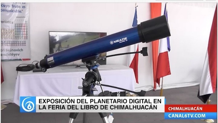 Se presentó una exposición en el planetario digital en la feria del libro en el municipio de Chimalhuacán