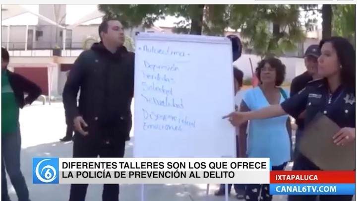 El departamento de Prevención al Delito de la Dirección de Seguridad Ciudadana de Ixtapaluca realiza talleres con la población