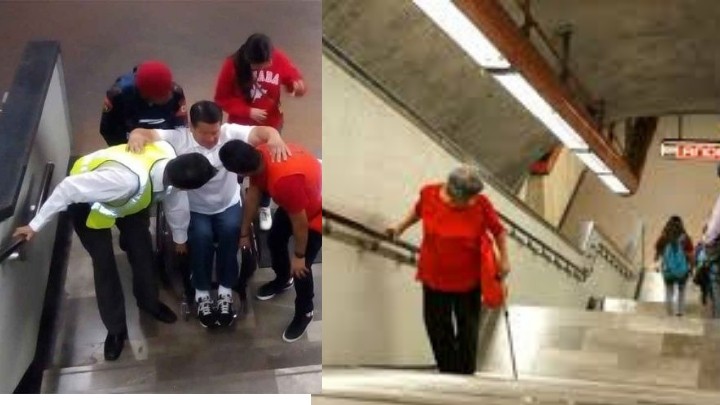 Fallas en las escaleras eléctricas del metro de la Ciudad de México, afectan a personas discapacitadas y de la tercera edad