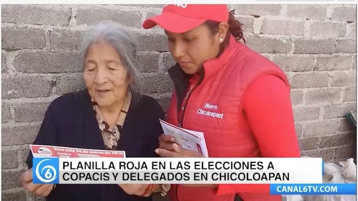 Integrantes de la planilla roja para delegado y copaci del municipio de Chicoloapan