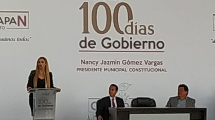 La alcaldesa Nancy Gómez rindió su informe de 100 días de gobierno