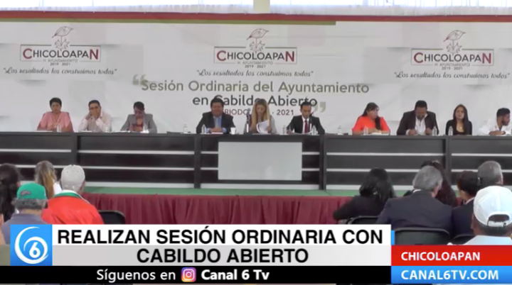 En el municipio de Chicoloapan llevó a cabo la sesión ordinaria del ayuntamiento en cabildo abierto