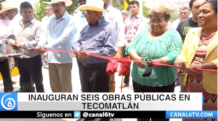 Inauguran seis importantes obras públicas en Tecomatlán, Puebla