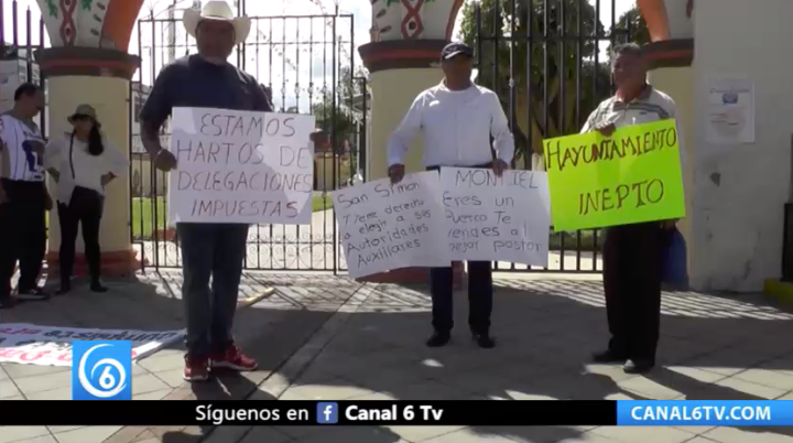 Poblado de San Simón en Texcoco se manifestaron en rechazo a imposición de autoridades auxiliares