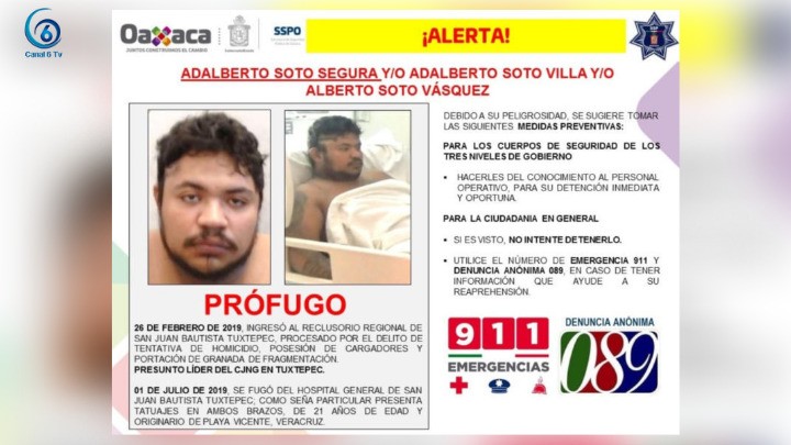 Líder del CJNG en Oaxaca se fuga del hospital