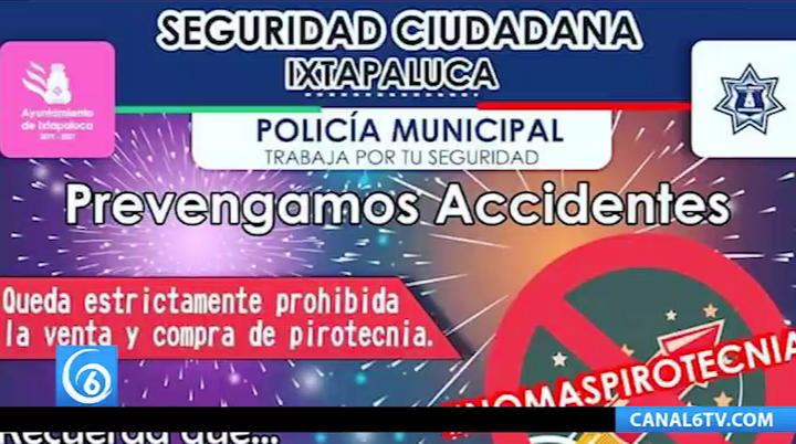 En estas fiestas patrias, bomberos y protección civil de Ixtapaluca lanzan llamado para prevenir accidentes ante quema de pirotecnia