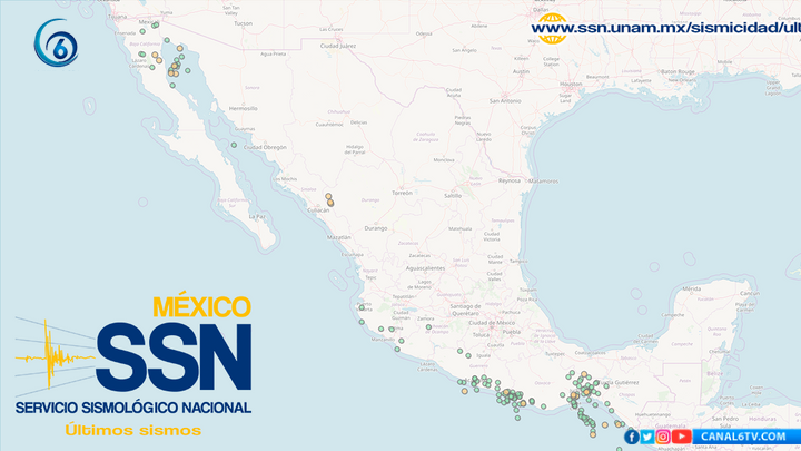 Diario se registran hasta 60 sismos en México: SSN
