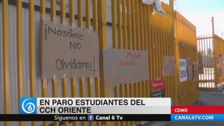 En paro estudiantes del CCH Oriente 