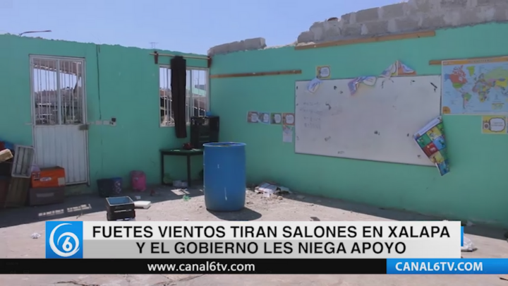 Fuertes vientos tiran salones en Xalapa, Veracruz, y el gobierno les niega apoyo