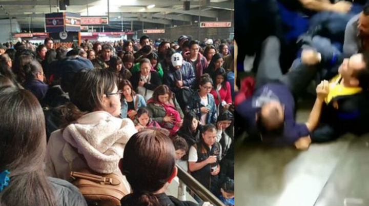 Estampida en Metro Pantitlán