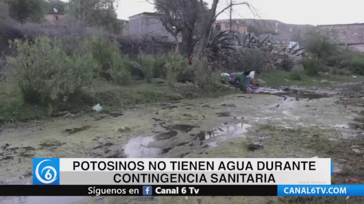 Habitantes de San Luis Potosí padecen de agua potable durante contingencia sanitaria
