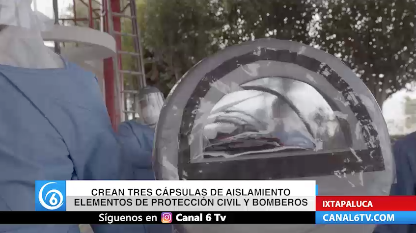 Protección Civil y Bomberos de Ixtapaluca crean tres cápsulas de aislamiento para posibles casos de COVID-19
