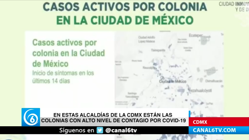 En estas alcaldías de la CDMX están las colonias con alto nivel de contagio por COVID-19