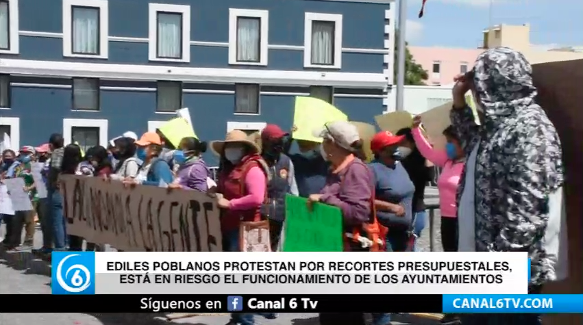 Ediles poblanos protestan por recortes presupuestales, está en riesgo el funcionamiento de los ayuntamientos