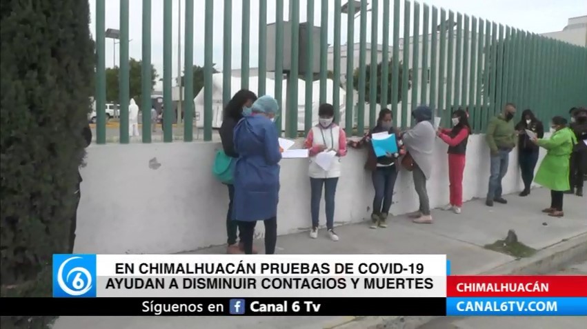 En Chimalhuacán pruebas de COVID-19 ayudan a disminuir contagios y muertes
