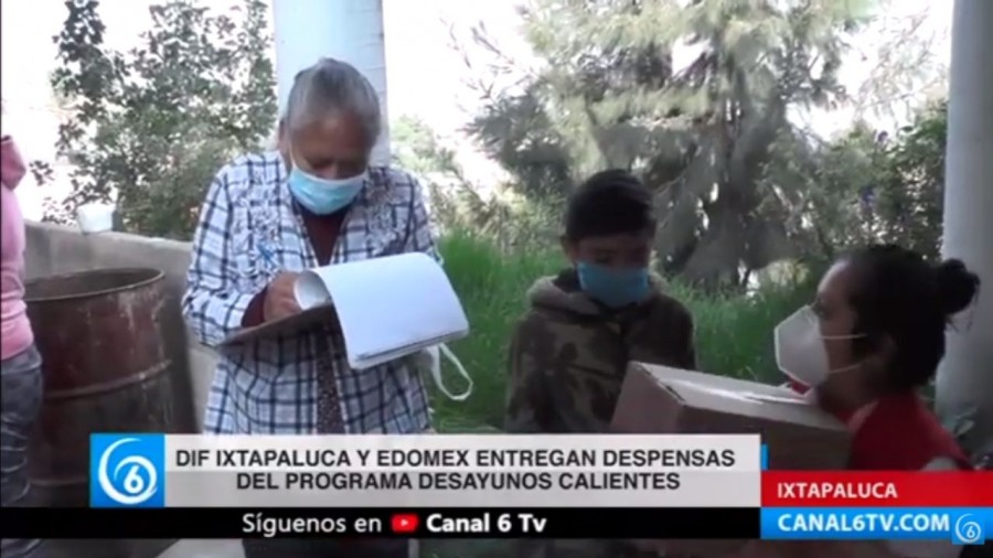 DIF Ixtapaluca y Edomex entregan despensas del programa desayunos calientes