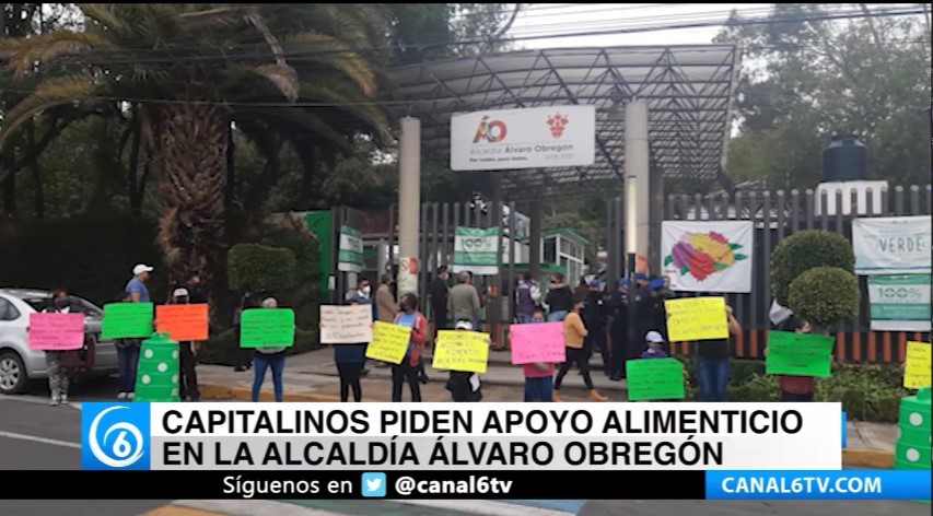 Capitalinos piden apoyo alimenticio en la alcaldía Álvaro Obregón