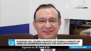 Gobierno del Edomex advierte de posible aumento de robo en transporte público por desconfinamiento